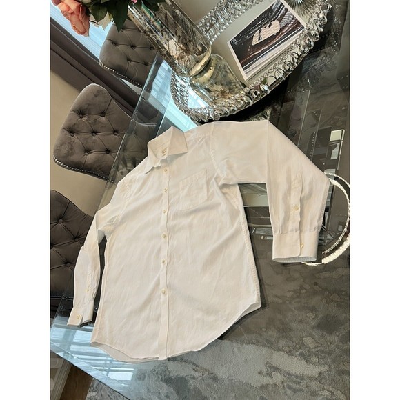 Michael Kors Shirt Mens L Large White Button Up Long Sleeve Casual Cotton Adult - Picture 2 of 16
